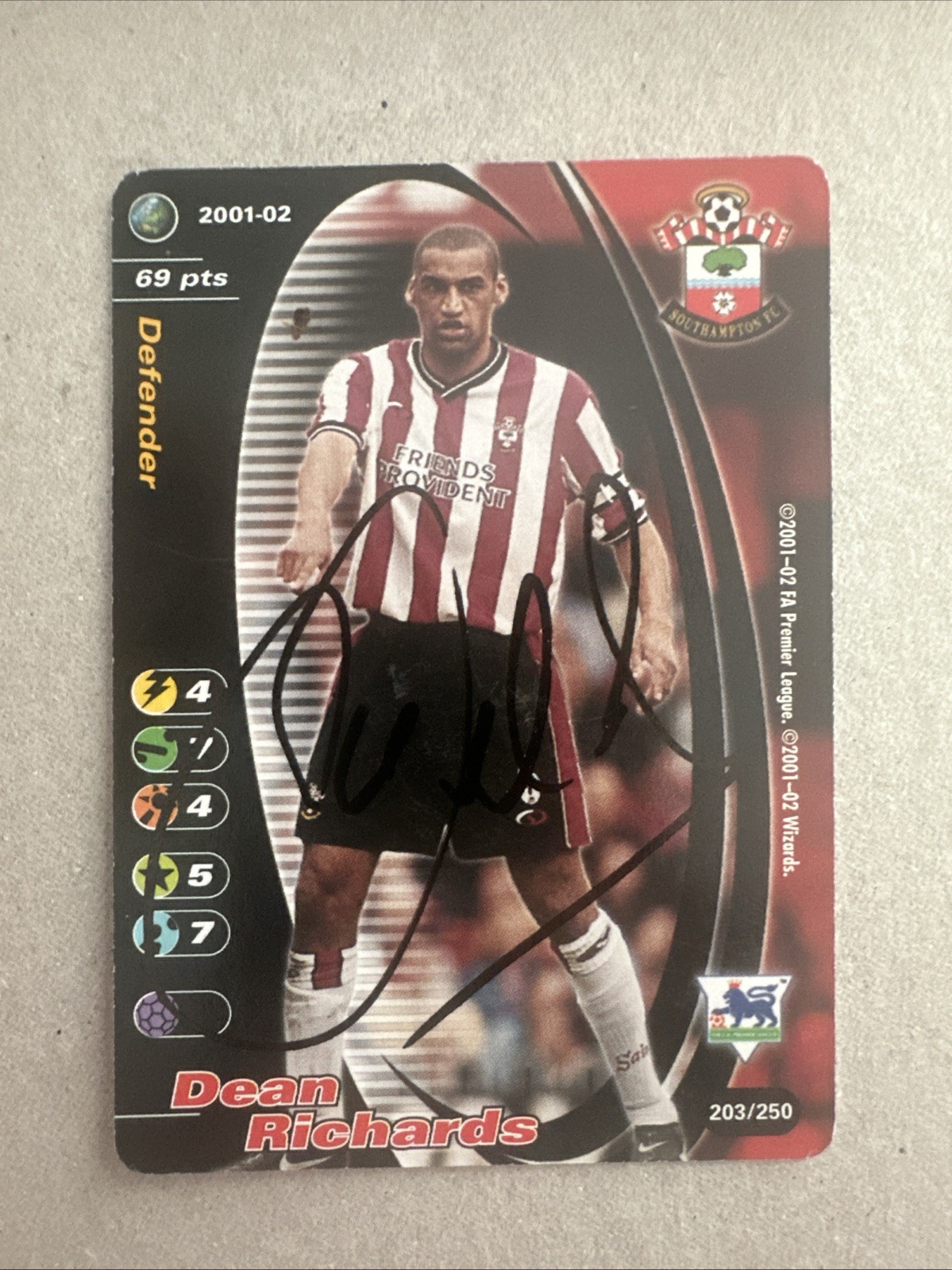 Southampton Dean Richards Signed Wizards Of The Coast Card