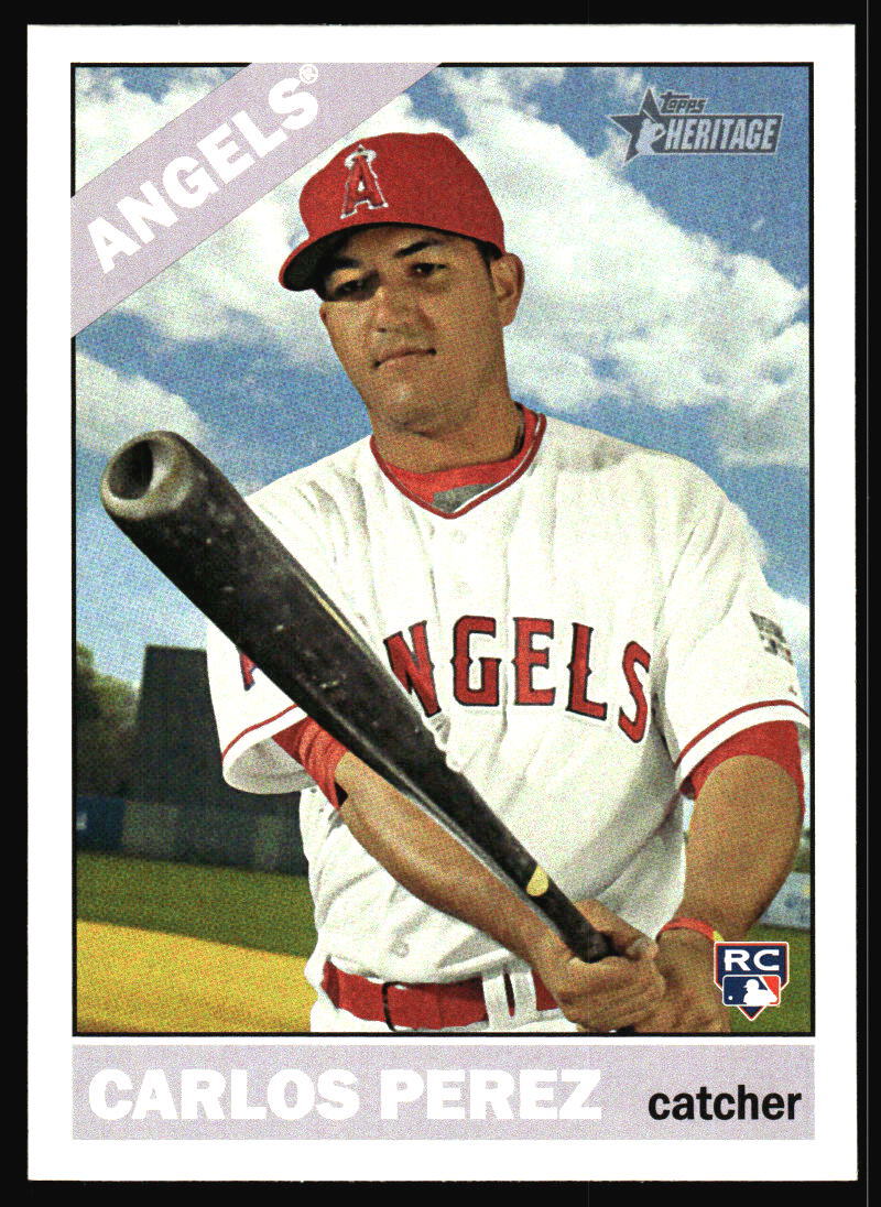 2015 Topps Heritage Carlos Perez Rookie #553 Los Angeles Angels