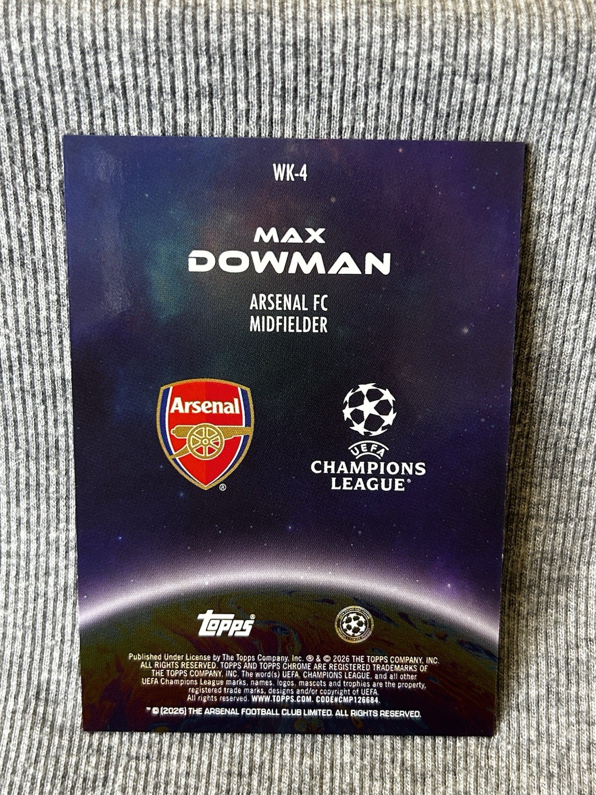 26 Topps Chrome Uefa Club Competitions – Wonderkids Max Dowman #WK-4 (RC) CL478