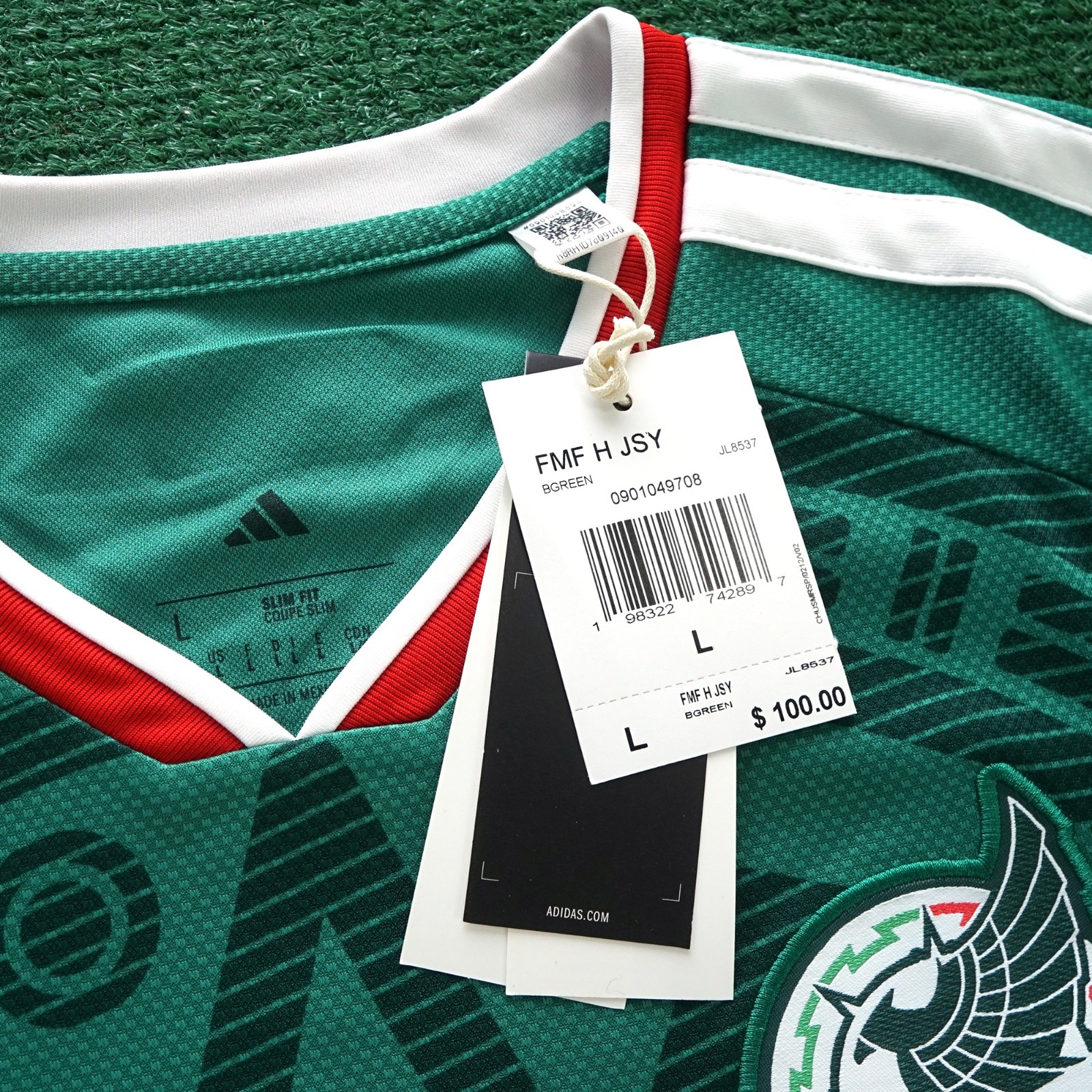 Mexico 2026 World Cup National Team (Bold Green) Men’s Soccer Jersey JL8537