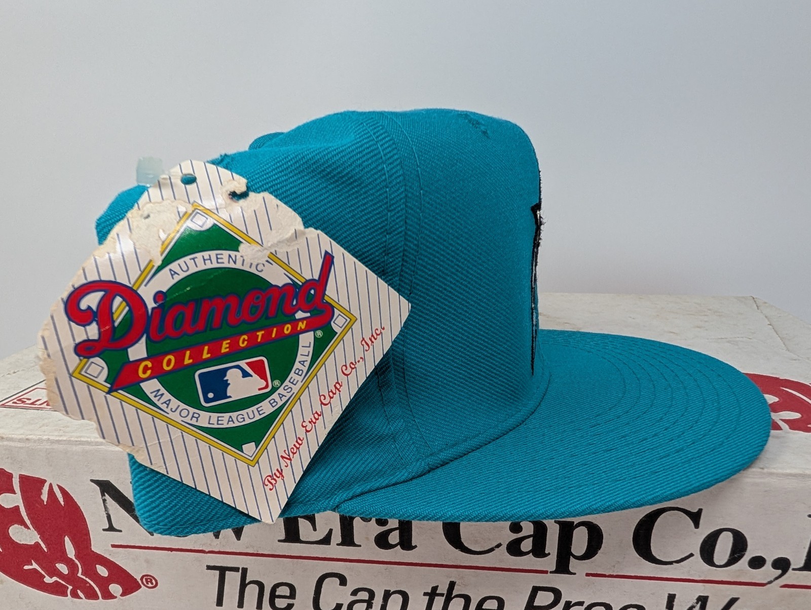 VINTAGE Florida Marlins Hat Cap Fitted 7 3/4 MLB New Era Diamond Collection 90s