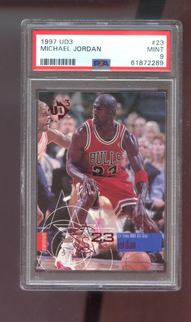1997-98 Upper Deck UD3 #23 Michael Jordan PSA 9 Graded Card NBA Starstruck 97-98