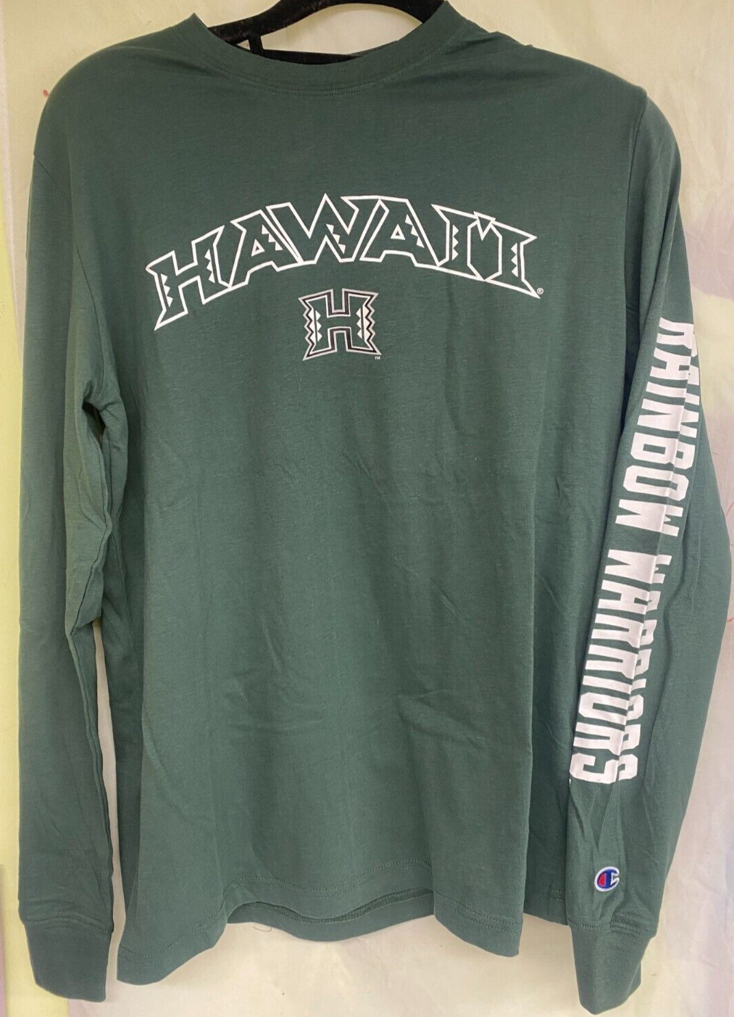 University Hawaii Rainbow Warriors Adult Long Sleeve Spirit Jersey T Size Varies