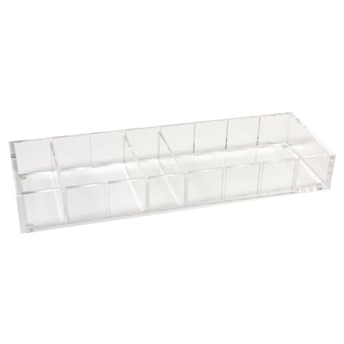 russell+hazel Acrylic 12” x 4” x 1.5,” 3 Moveable Dividers, 1 Compartment Bloc