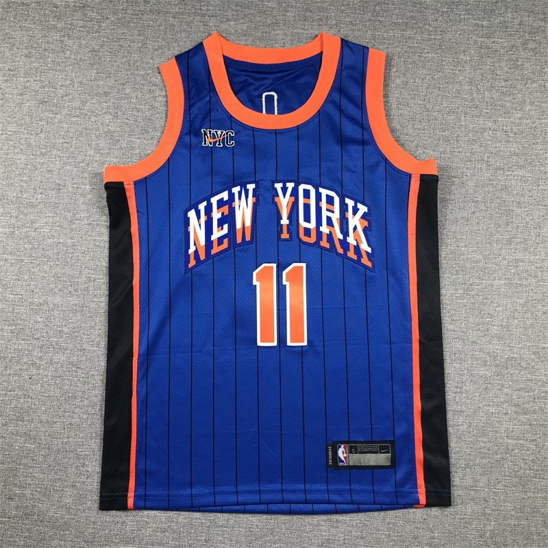 YOUTH’s Jalen #11 Brunson Embroidered Jersey Blue 6 colors-SIZE S to XL Free tax