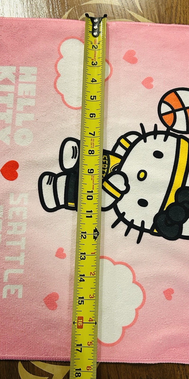 WNBA Seattle Storm Hello Kitty Rally Towel Plush Keychain Bag Charm SGA
