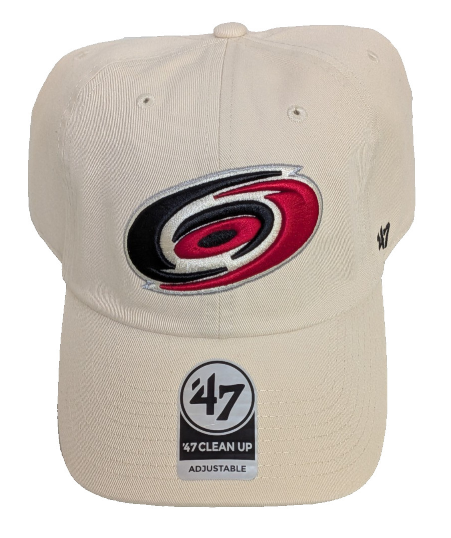 NHL Carolina Hurricanes Beige One Size Adjustable Slouch Hat By ’47 Brand