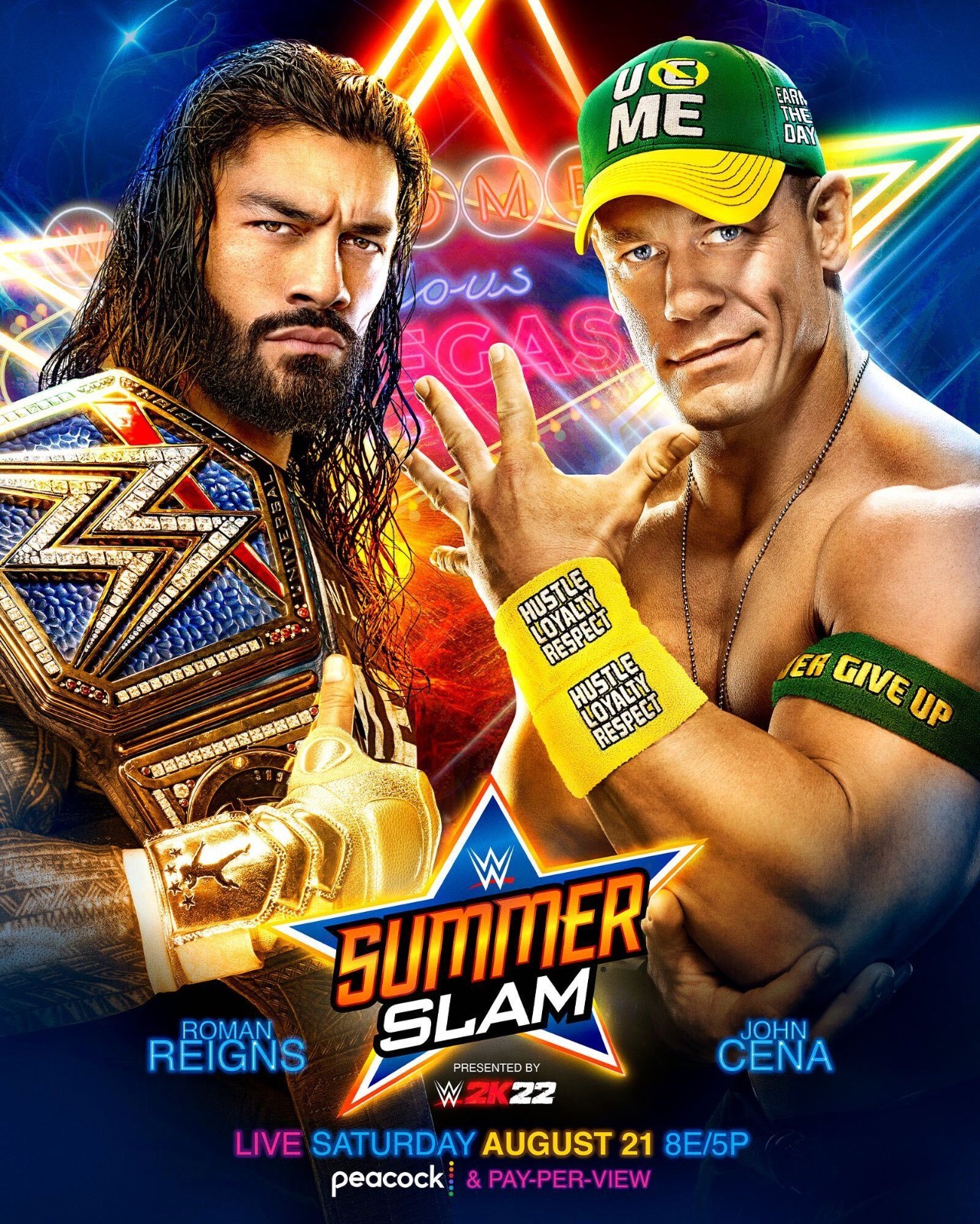 ROMAN REIGNS & JOHN CENA 8X10 PHOTO WRESTLING PICTURE WWE