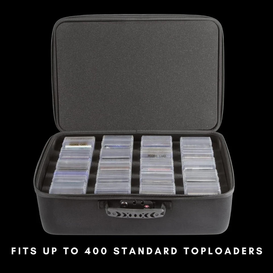 Pro Toploader and One Touch Trading Card Storage Box with Zipper Lock – Sports C