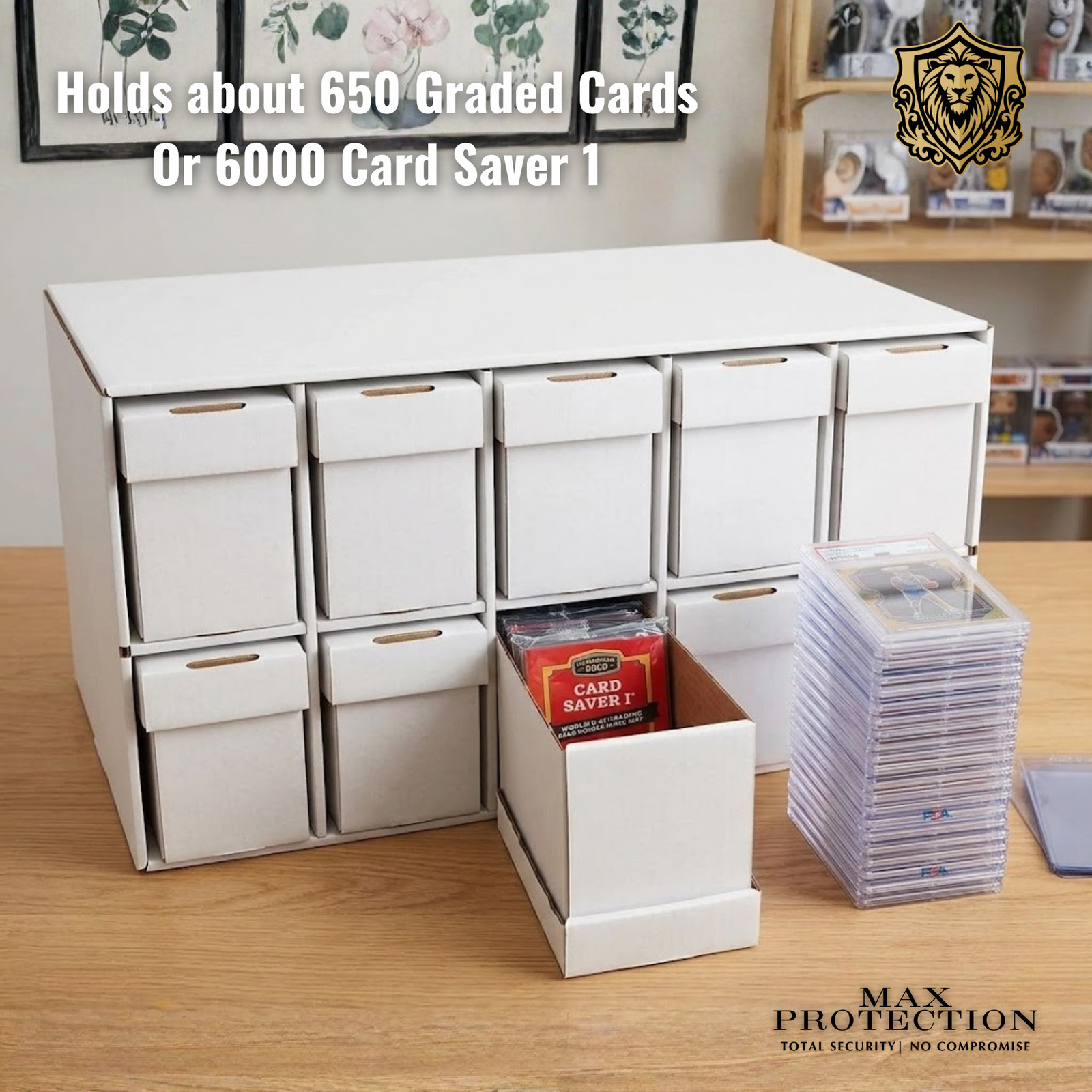 Graded Card Penthouse Storage Box System – Holds Graded Cards and Card Saver 1’s