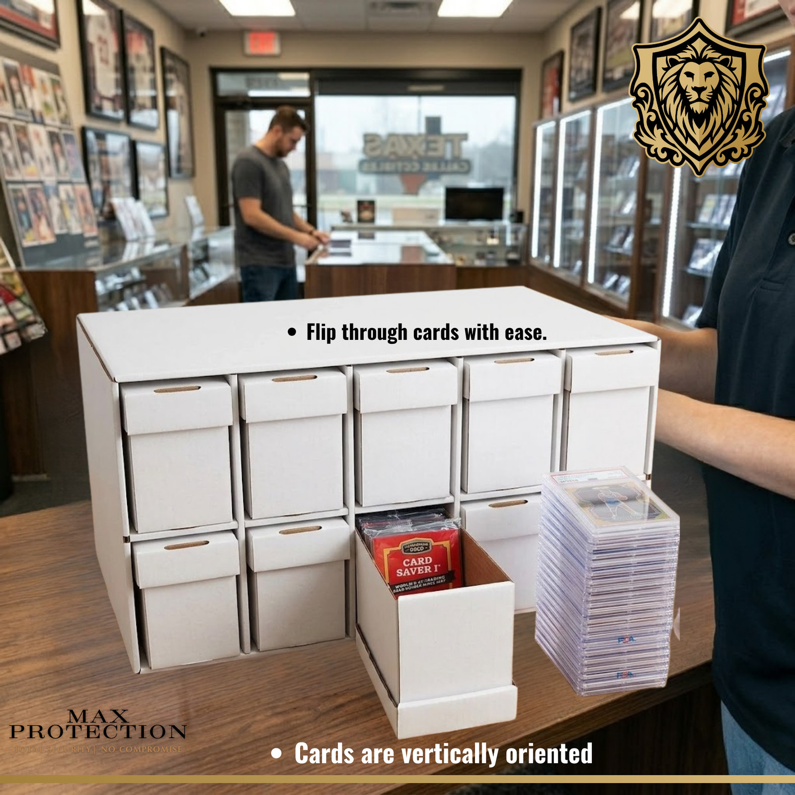 Graded Card Penthouse Storage Box System – Holds Graded Cards and Card Saver 1’s