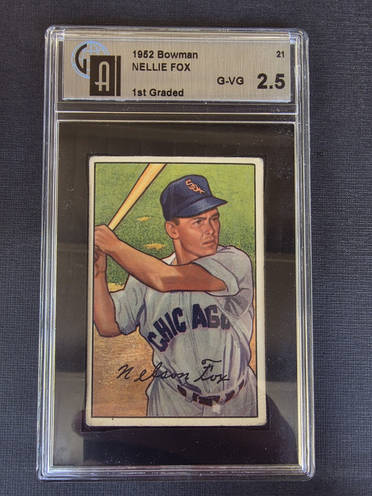 1952 Bowman #21 Nellie Fox HOF Chicago White Sox – GAI 2.5 G-VG