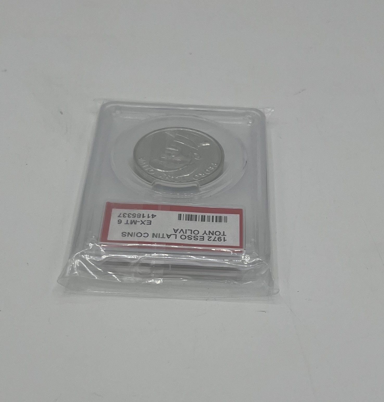 Vintage Tony Oliva 1972 Esso Latin Coin Graded Baseball Collectible Twins PSA 6