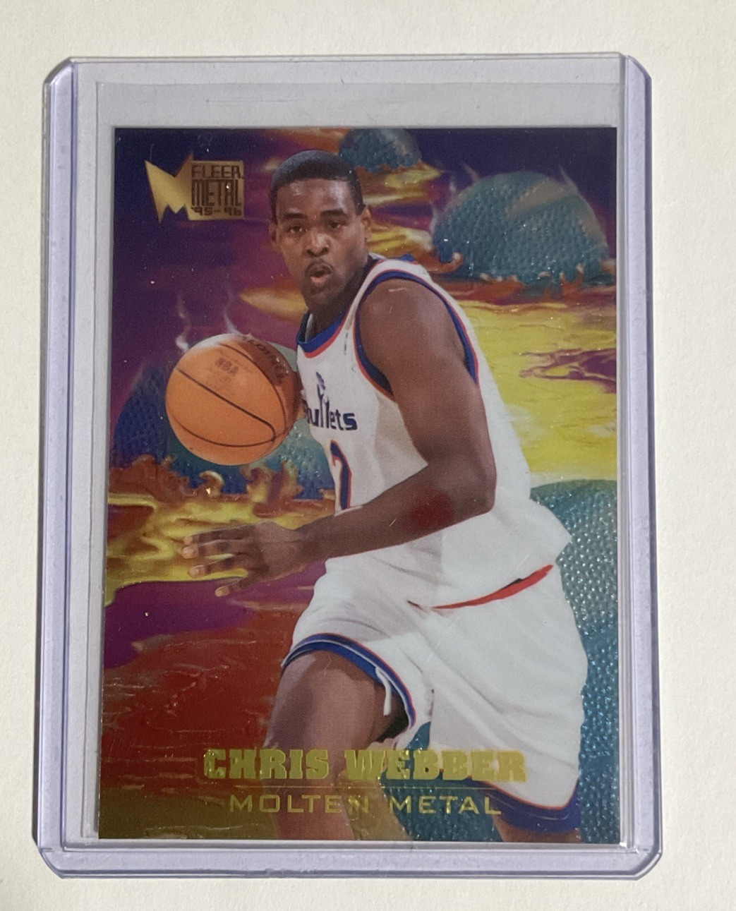1995 Fleer Metal Molten Metal #10 Chris Webber Washington Bullets