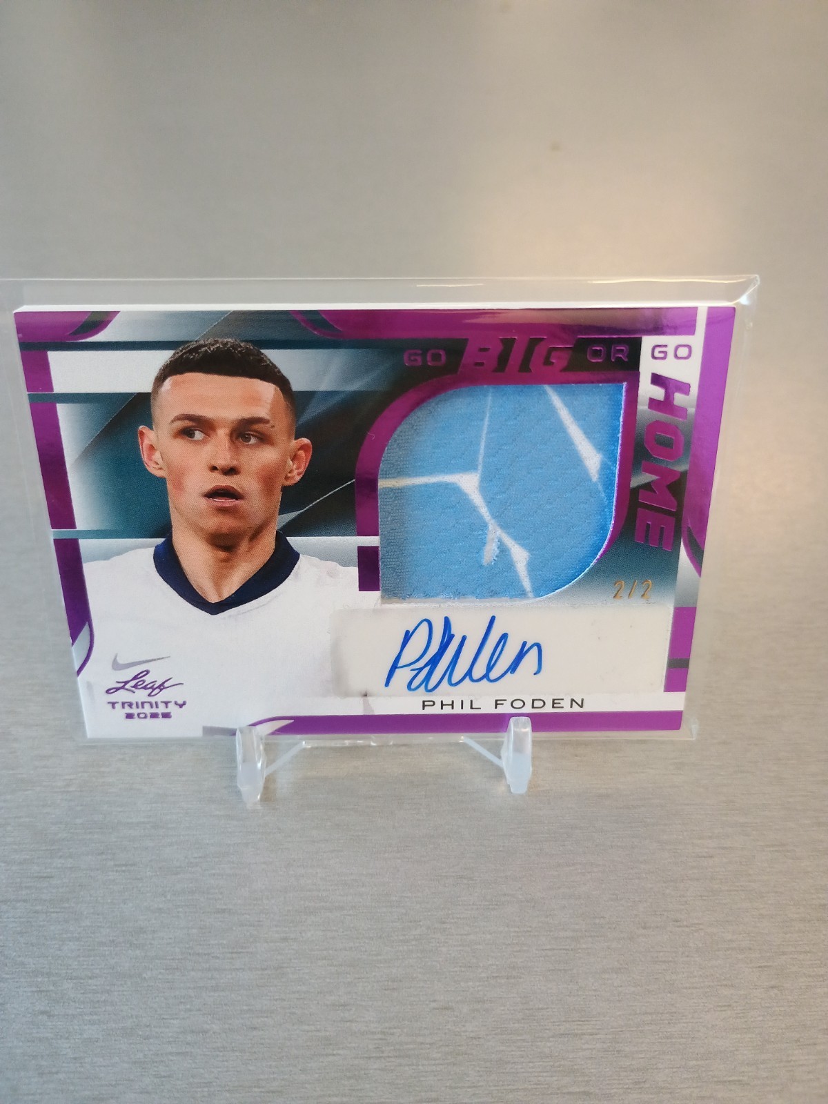 2025 Leaf Trinity Patch Auto Phil Foden Go Big Or Go Home /2
