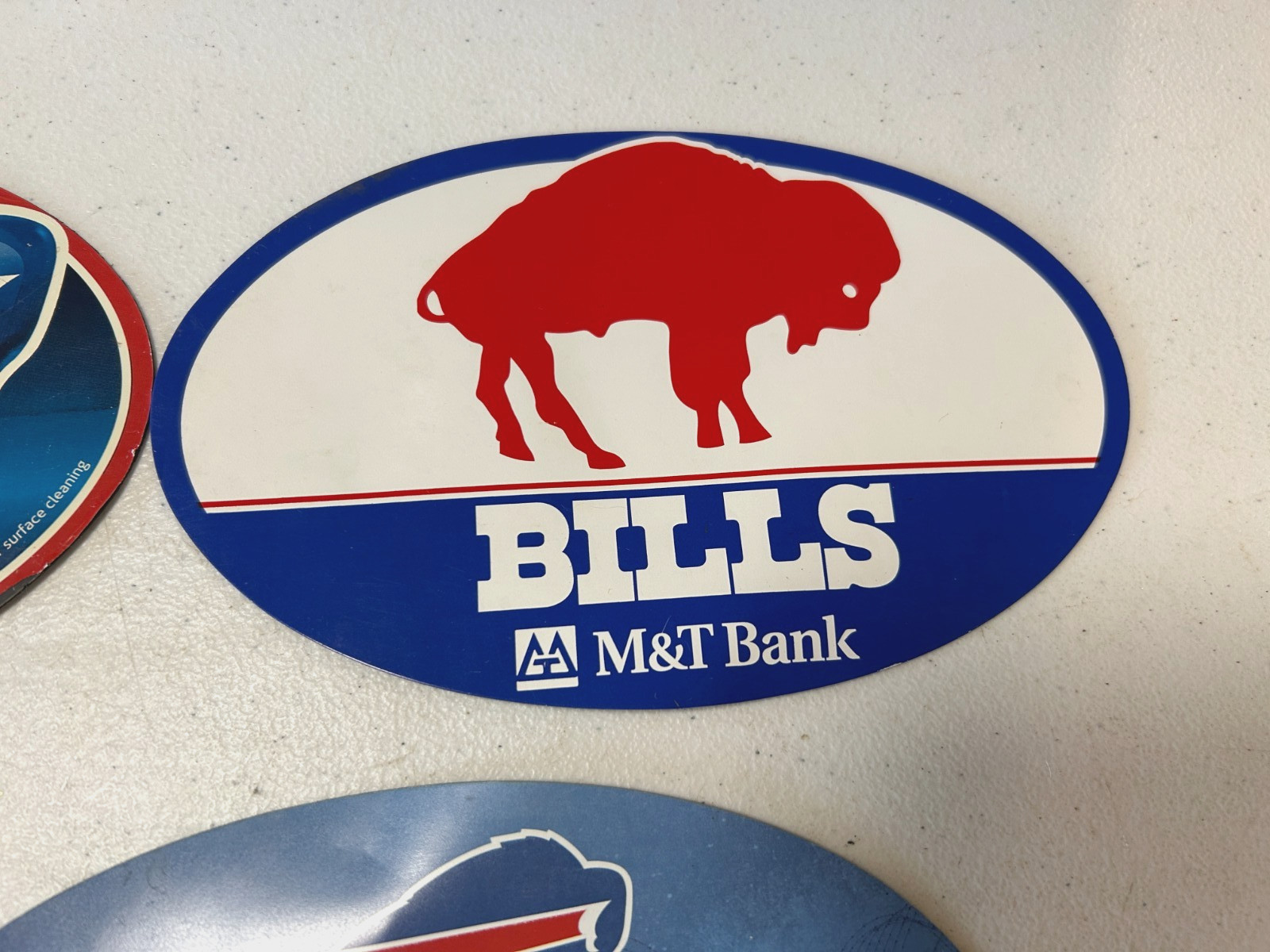 3 Vintage Buffalo Bill Football M&T Bank Magnets 7 1/2″ x 4 3/4″