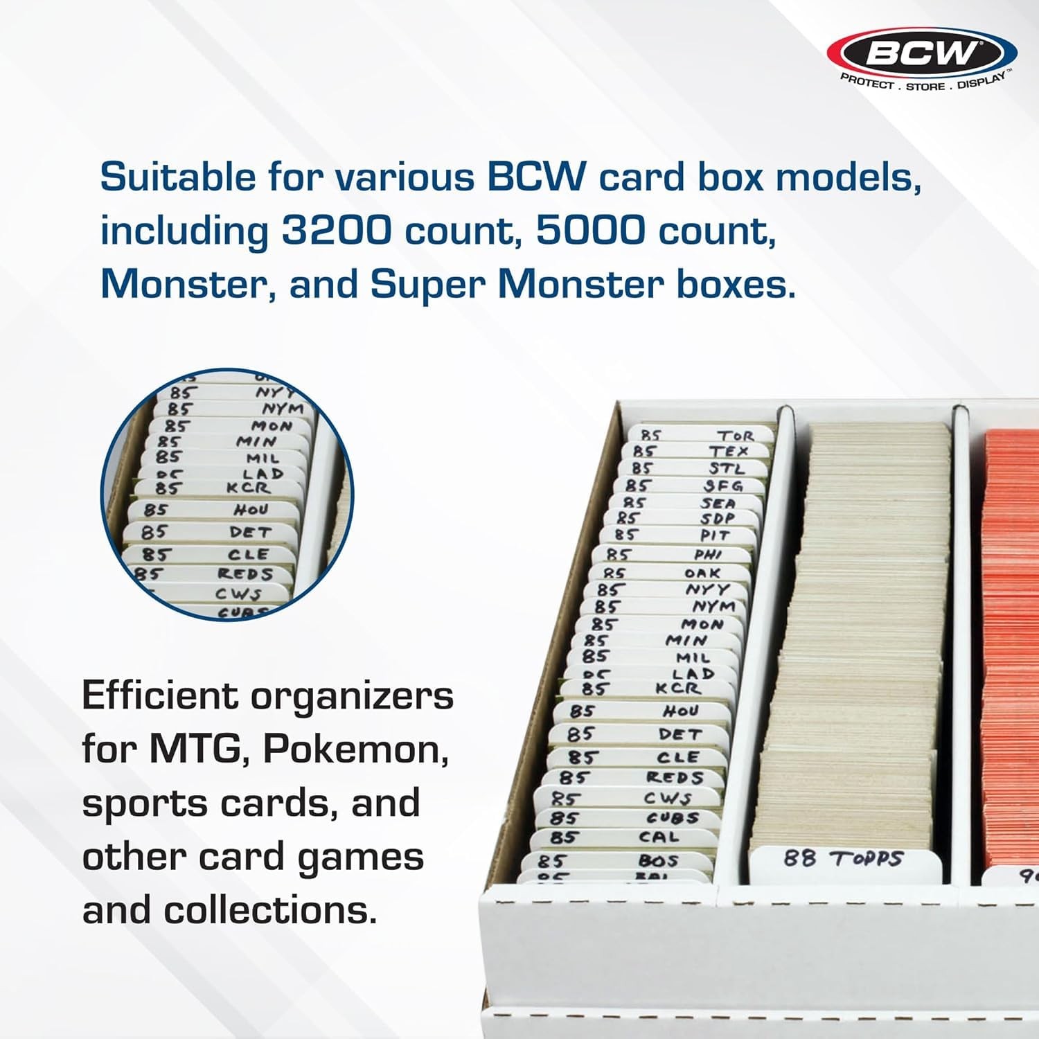 Trading Card Dividers (30 Pack) | Archival Quality with Write-On Tabs | Fits …