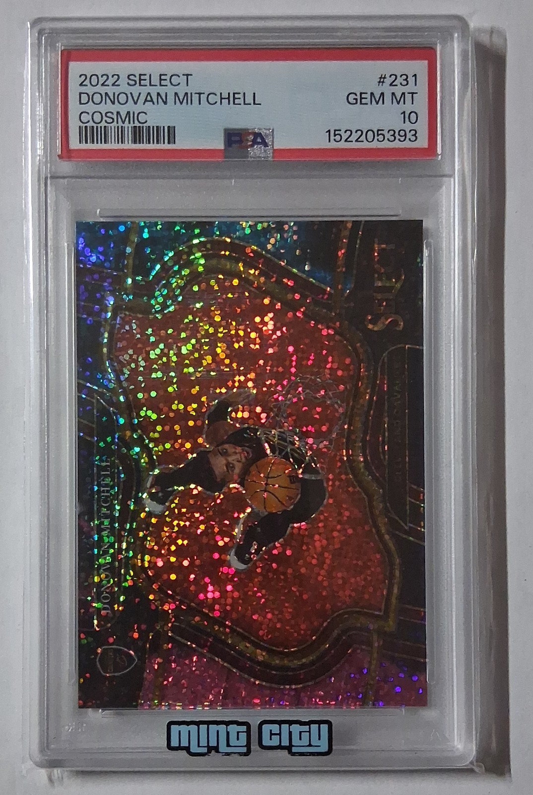 2022-23 Panini Select – Courtside Donovan Mitchell #231 Cosmic Prizm