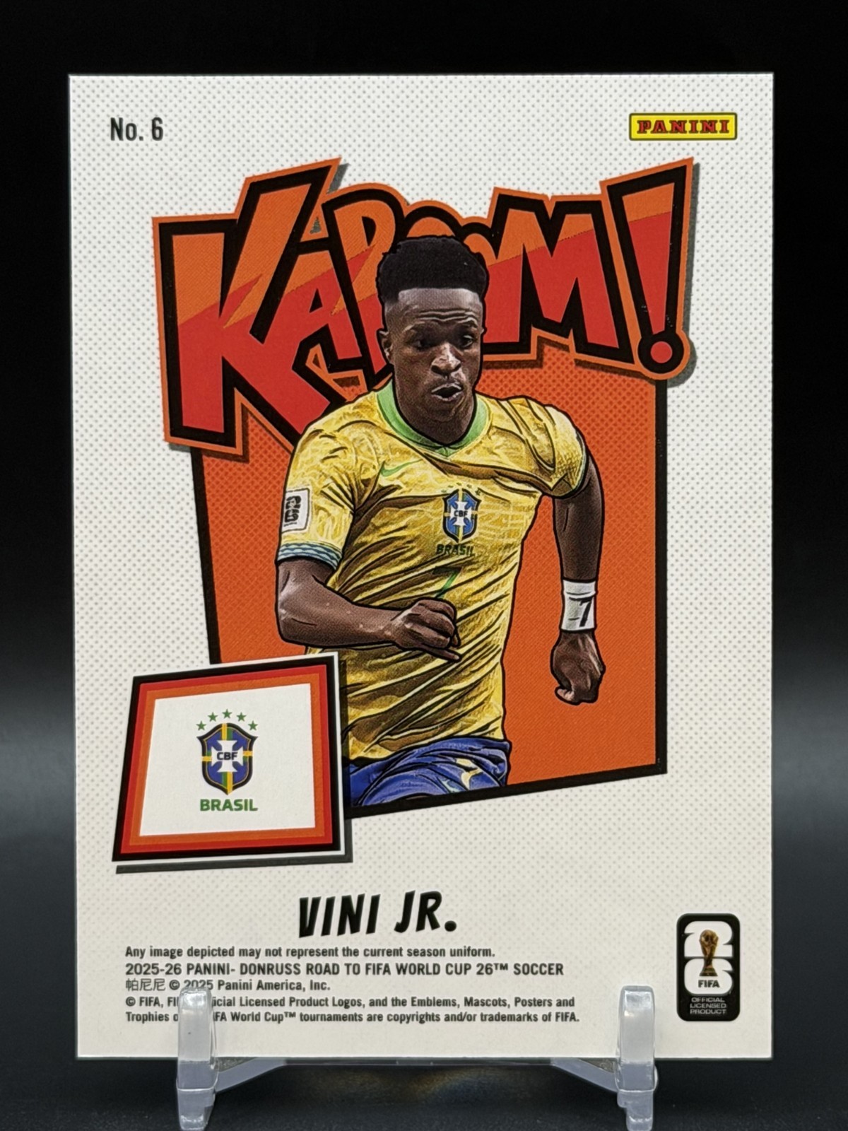2025-26 Donruss FIFA World Cup Vini Jr. Vinicius Junior #6 Kaboom! Case Hit SSP