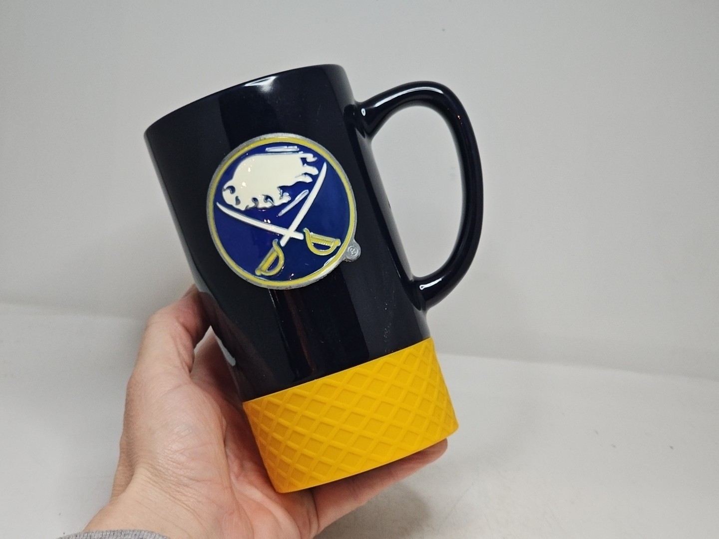 Blue Coffee Mug NHL Buffalo Sabres Large Capacity No Slip Grip Bottom