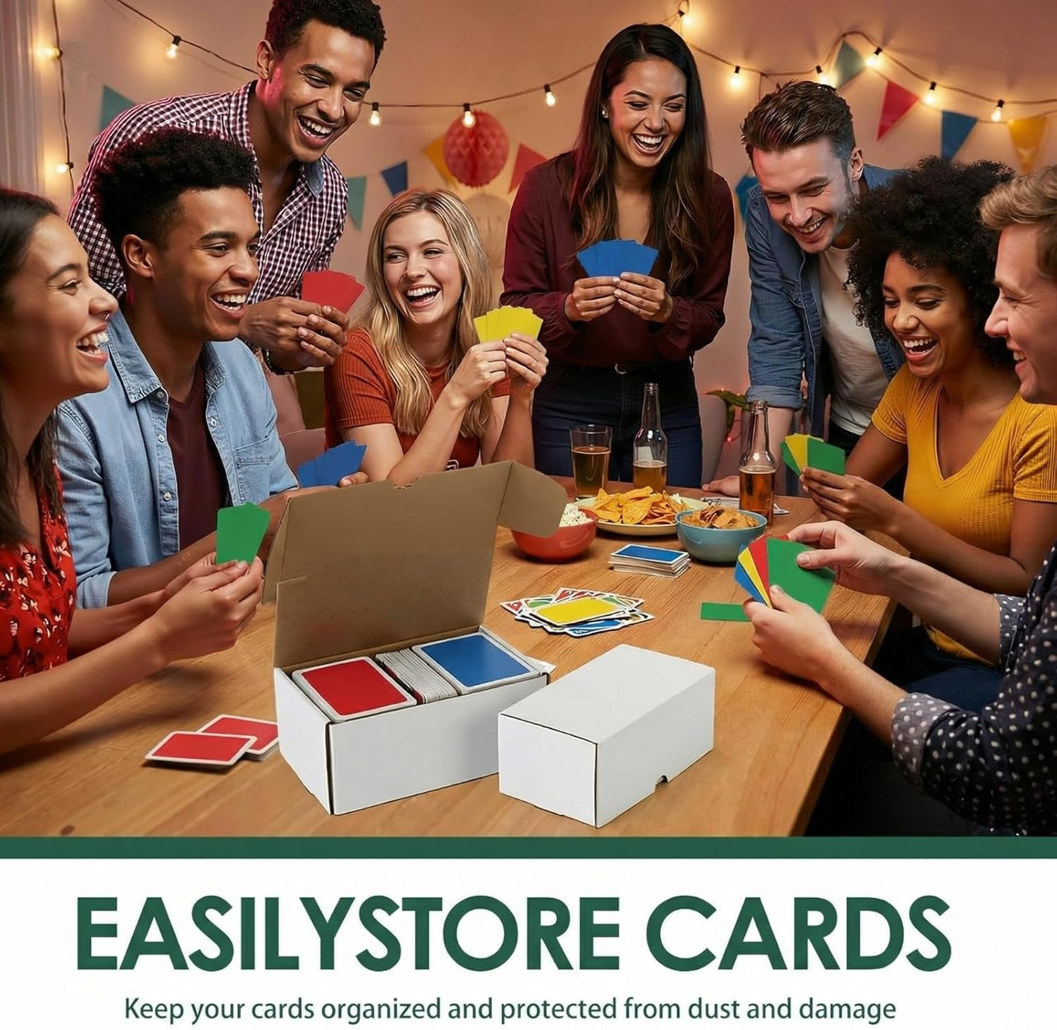 40 Pcs 400 Count Trading Card Storage Box Cardboard Baseball Card Storage Box Co