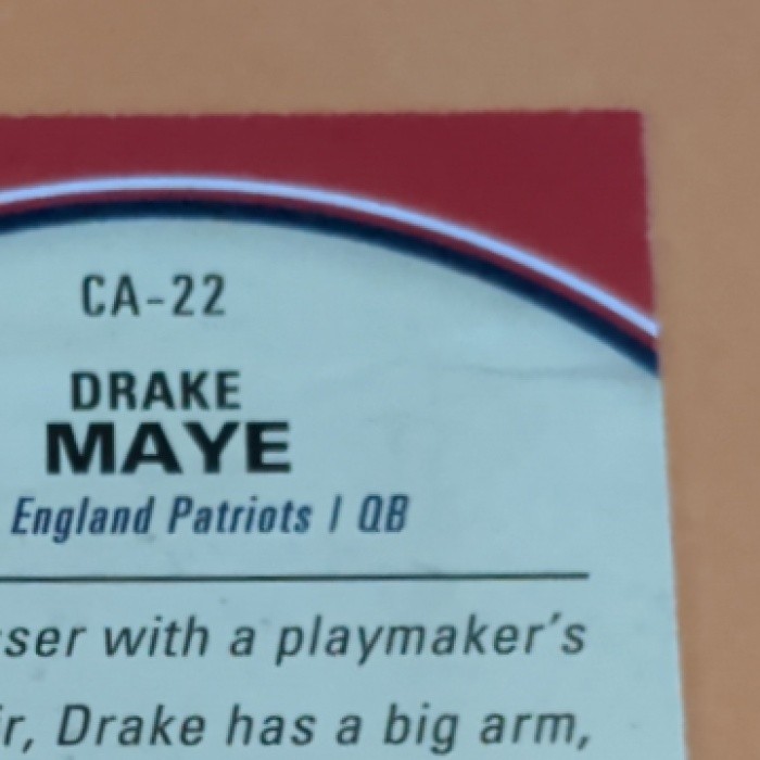 2025 Topps Signature Class Drake Maye #CA-22 Action Patriots
