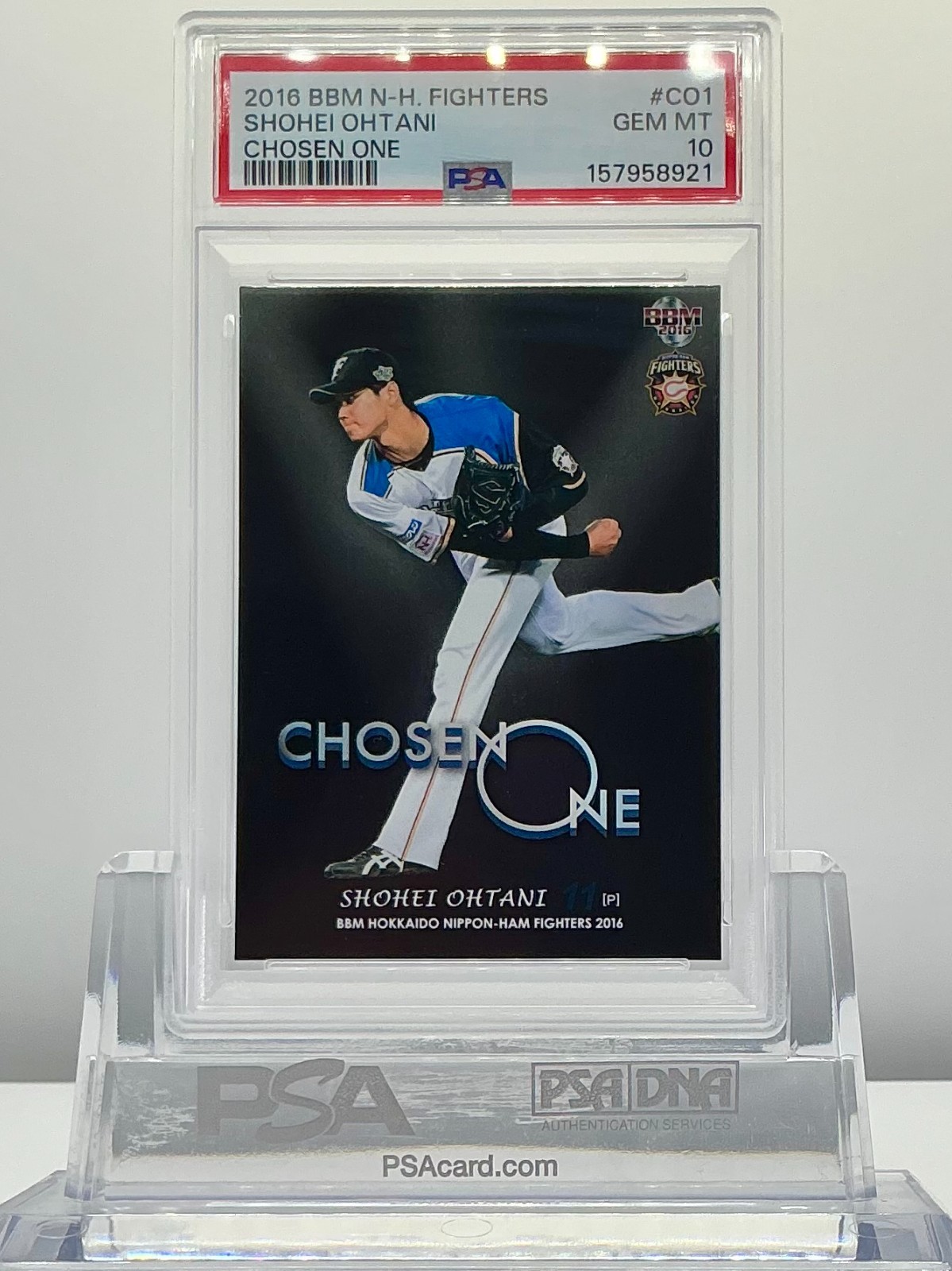 SHOHEI OHTANI 2016BBM N-H.FIGHTERS CHOSEN ONE PITCHING #CO1 PSA10!POP14!(RC)