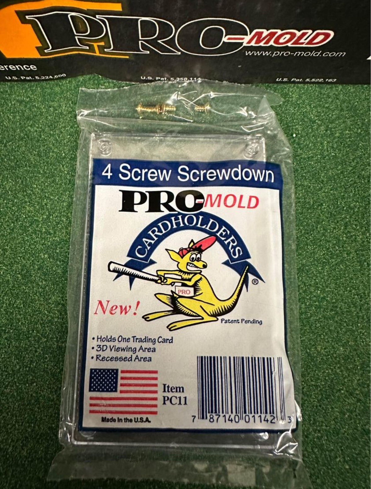 Box of 45 Pro Mold 1/4″ 4-SCREW SCREWDOWN RECESSED Trading Card Holder 3×5 PC11