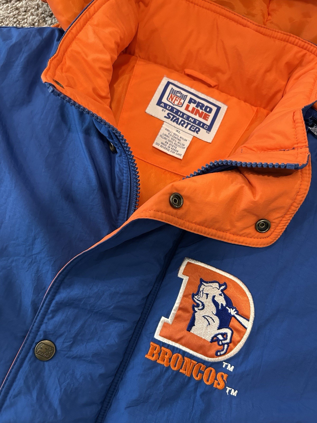 Team Issue? Starter Denver Broncos Long Coat Mid-90’s Size XL