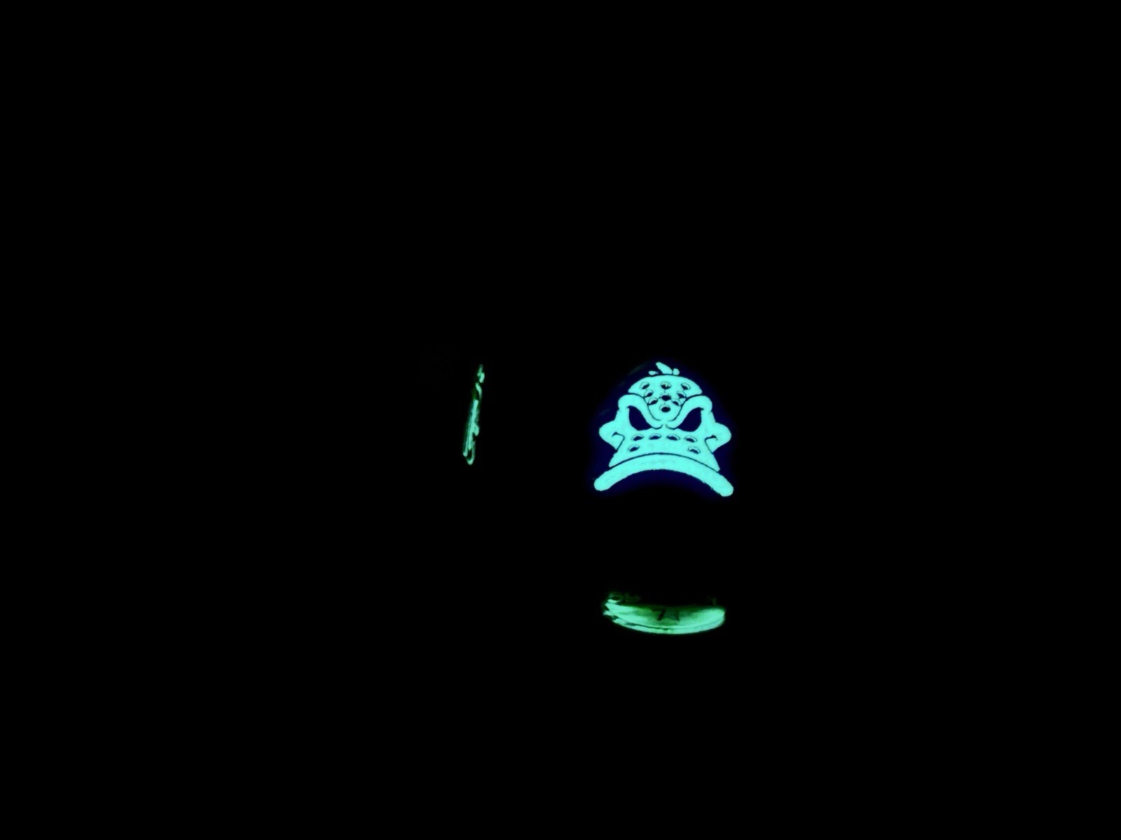 Anaheim Mighty Ducks Off White Plum New Era Fitted 7 3/4 Green Glow In The Dark