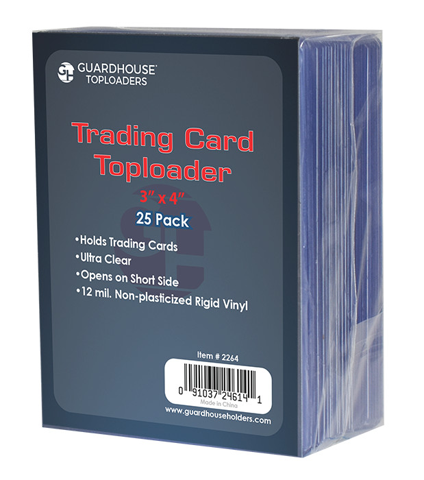 GuardHouse Trading Card Toploader 25 Pack 3″ x 4″ Ultra Clear