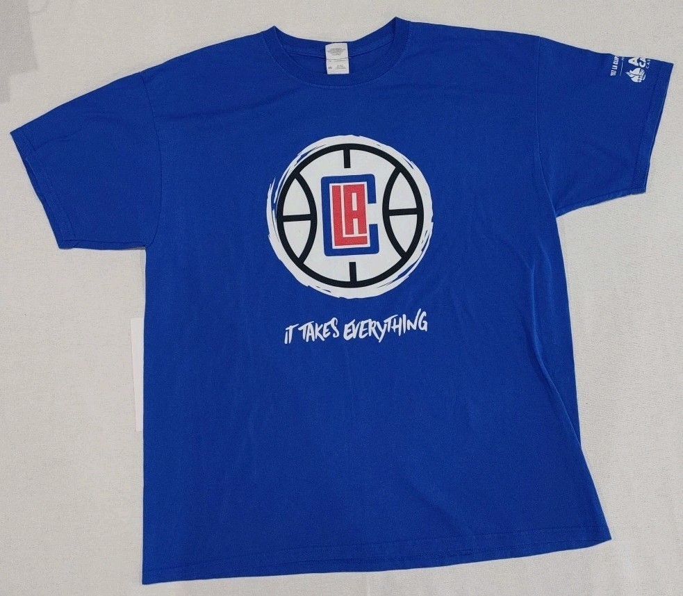 Los Angeles Clippers NBA Tshirt Blue Adult Size XL