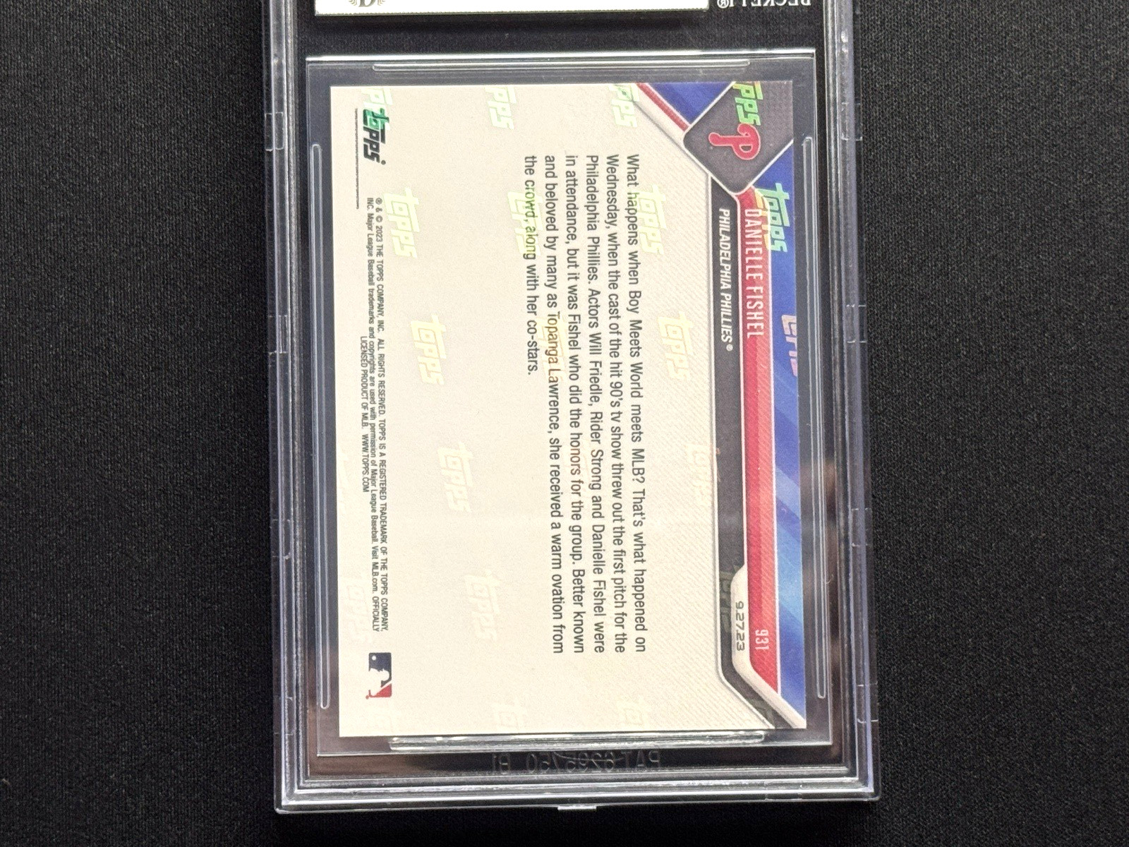 Danielle Fishel Signed Auto BECKETT BAS 2023 Topps Now #931 Boy Meets World