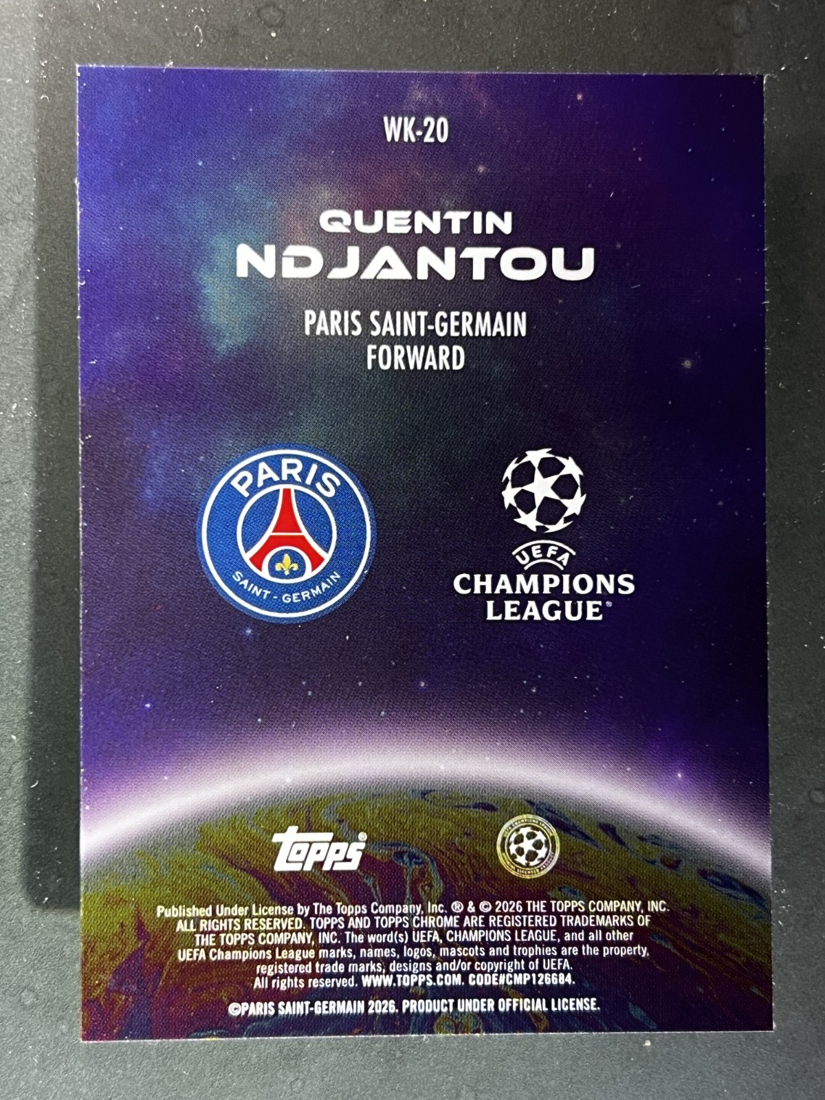 Quentin Ndjantou Rookie 2-Card Lot 2025/26 Chrome X-Fractor, Wonderkids