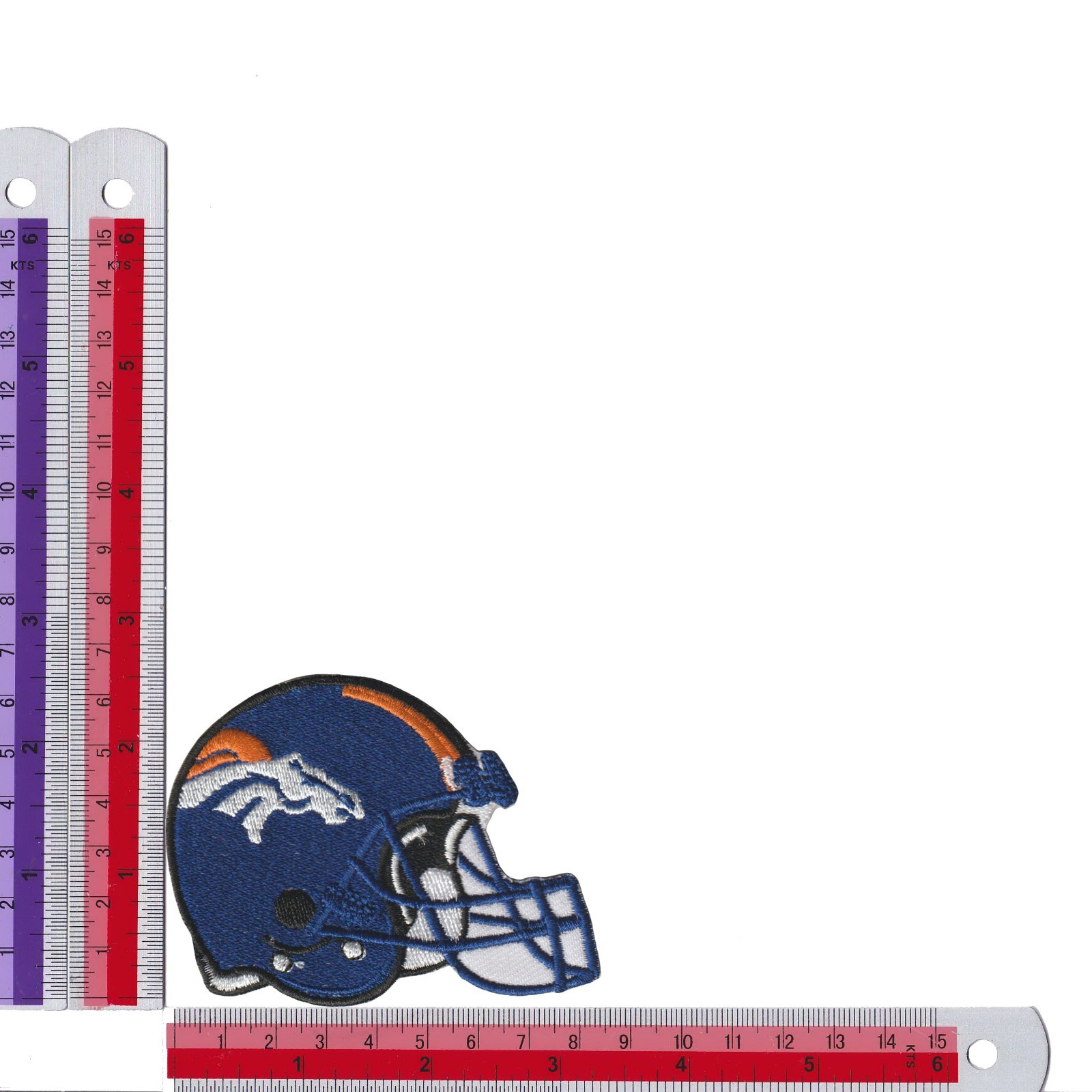 10 pcs Denver Broncos Helmet Logo Size 3.3 in x 2.5 in Sew Iron On Patches