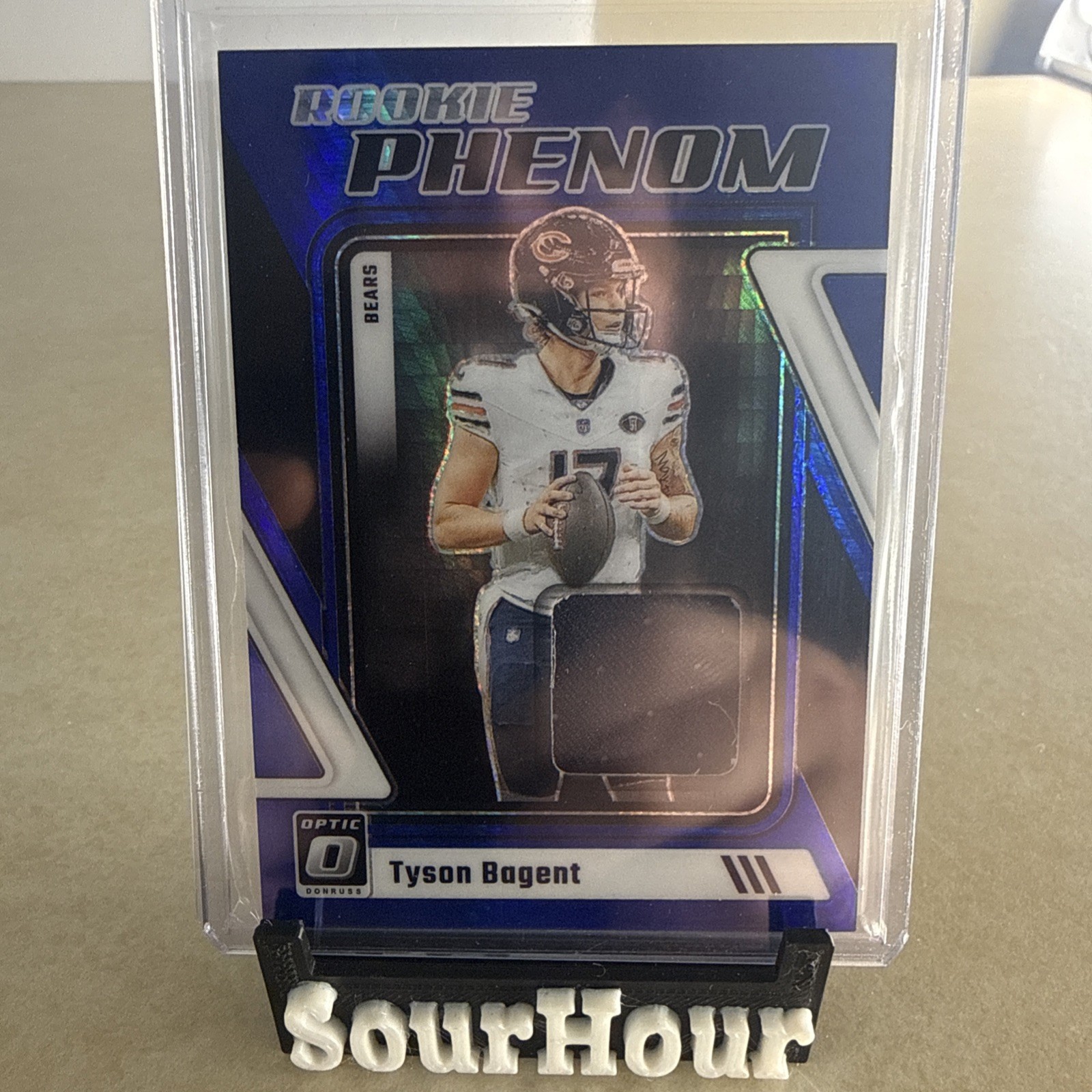 Tyson Bagent 2023 Donruss Optic Rookie Phenom Blue Hyper RP-TBA Chicago Bears