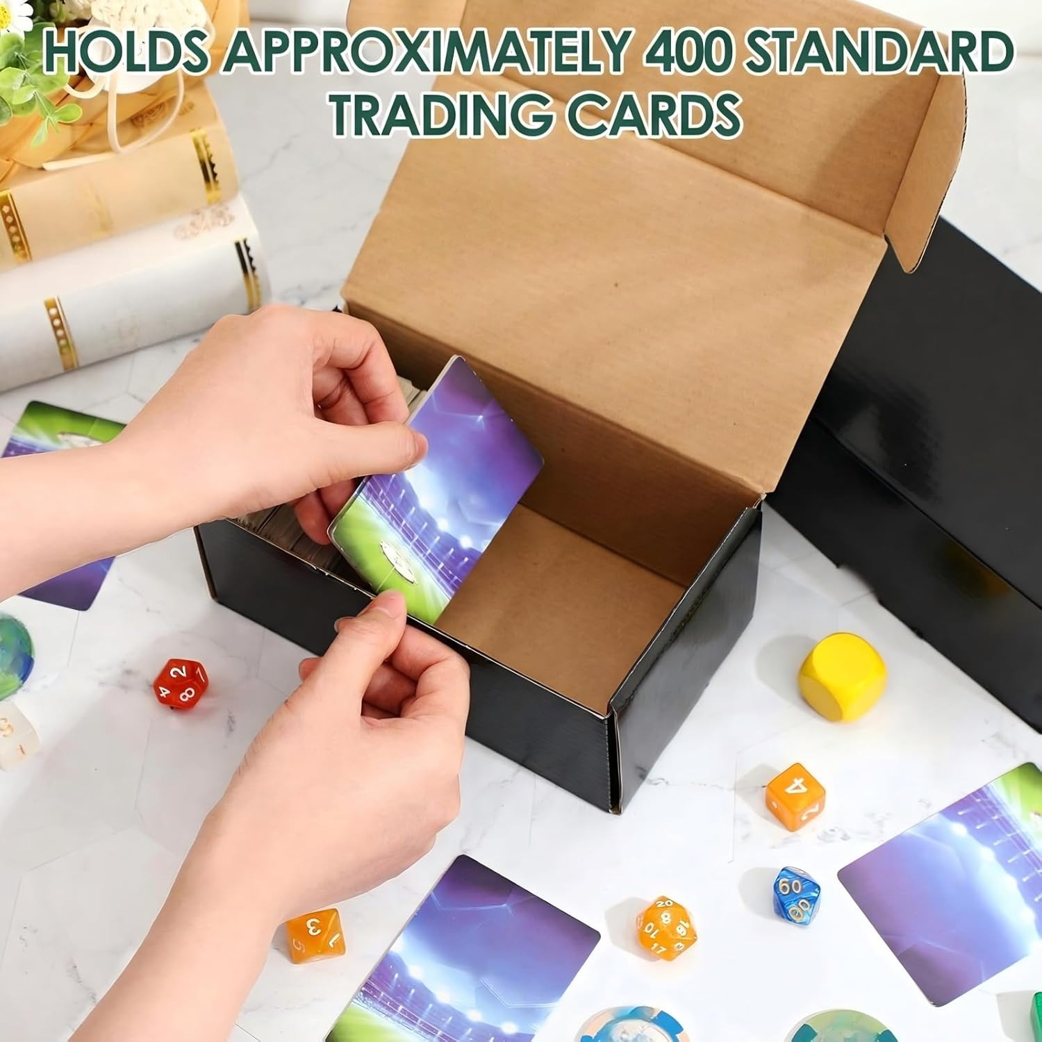 40 Pcs 400 Count Trading Card Storage Box Cardboard Baseball Card