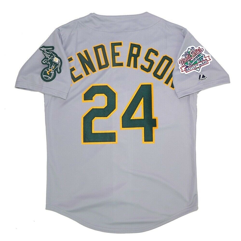 Rickey Henderson Oakland Athletics 1989 World Series Grey Road Men’s Jersey