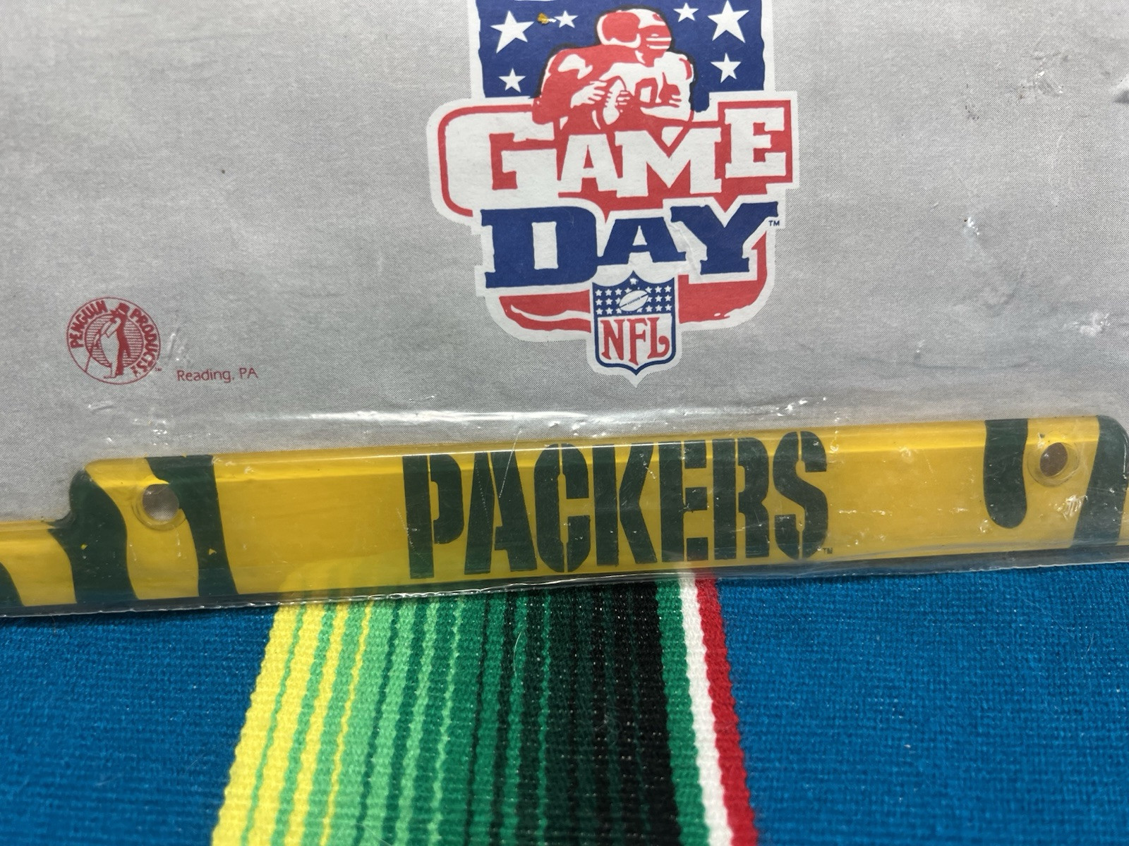 NFL Green Bay Packers License Plate Frame Yellow Green Plastic Acrylic