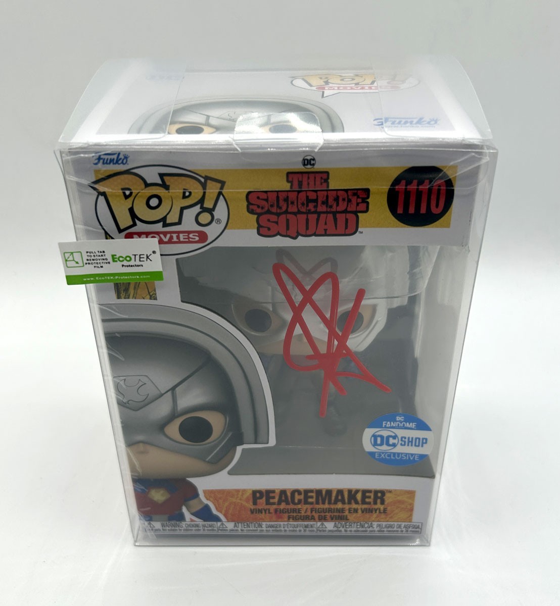 JOHN CENA Signed Peacemaker Funko Pop #1110 The Suicide Squad – COA & PICTURE
