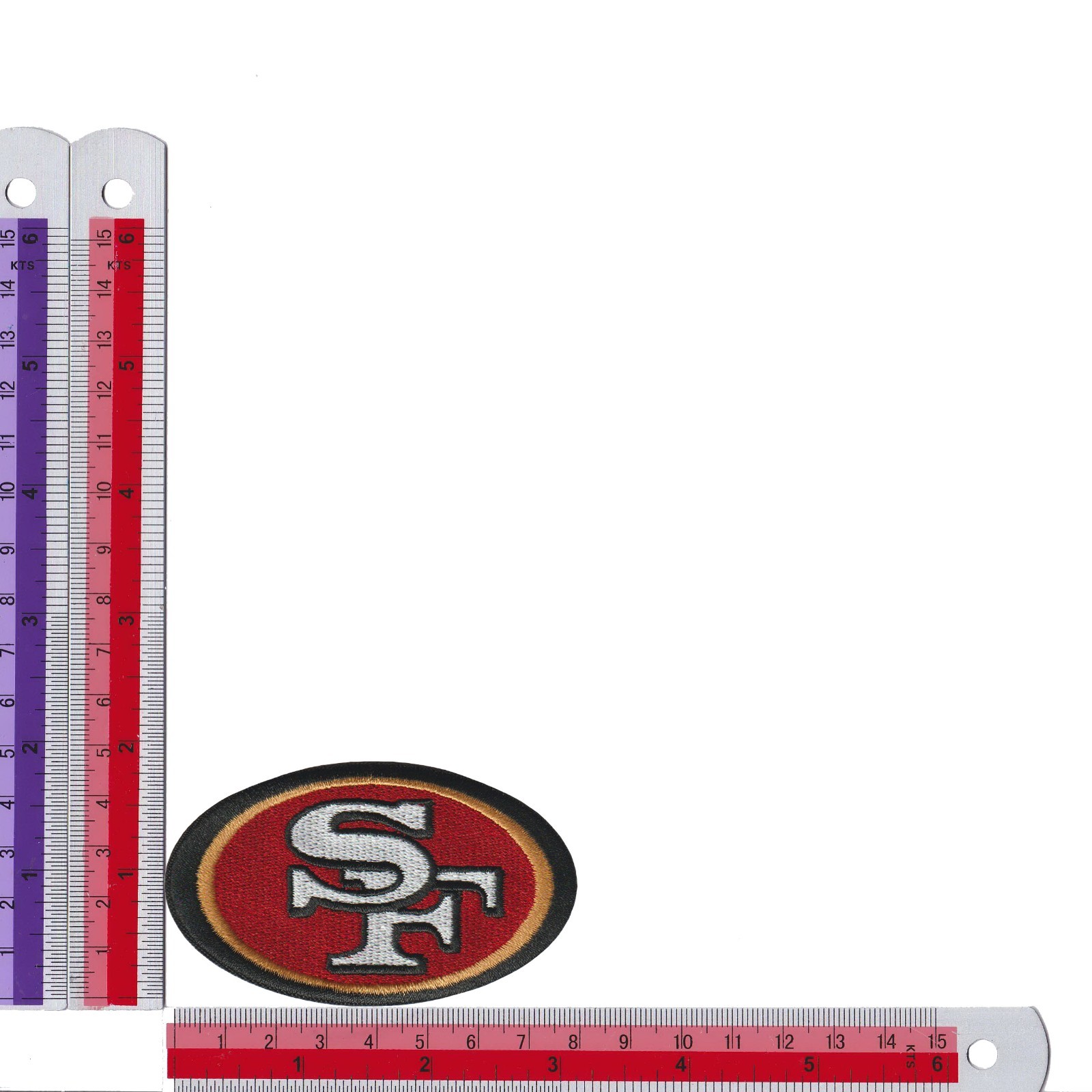 Wholesale San Francisco 49ers Football Logo Size 3.2 in x 1.8 in Iron on Patches