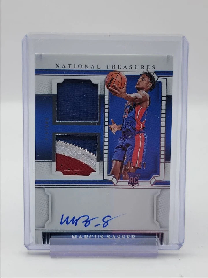 MARCUS SASSER 2023-24 NATIONAL TREASURES ROOKIE DUAL RPA RC AUTO 12/99
