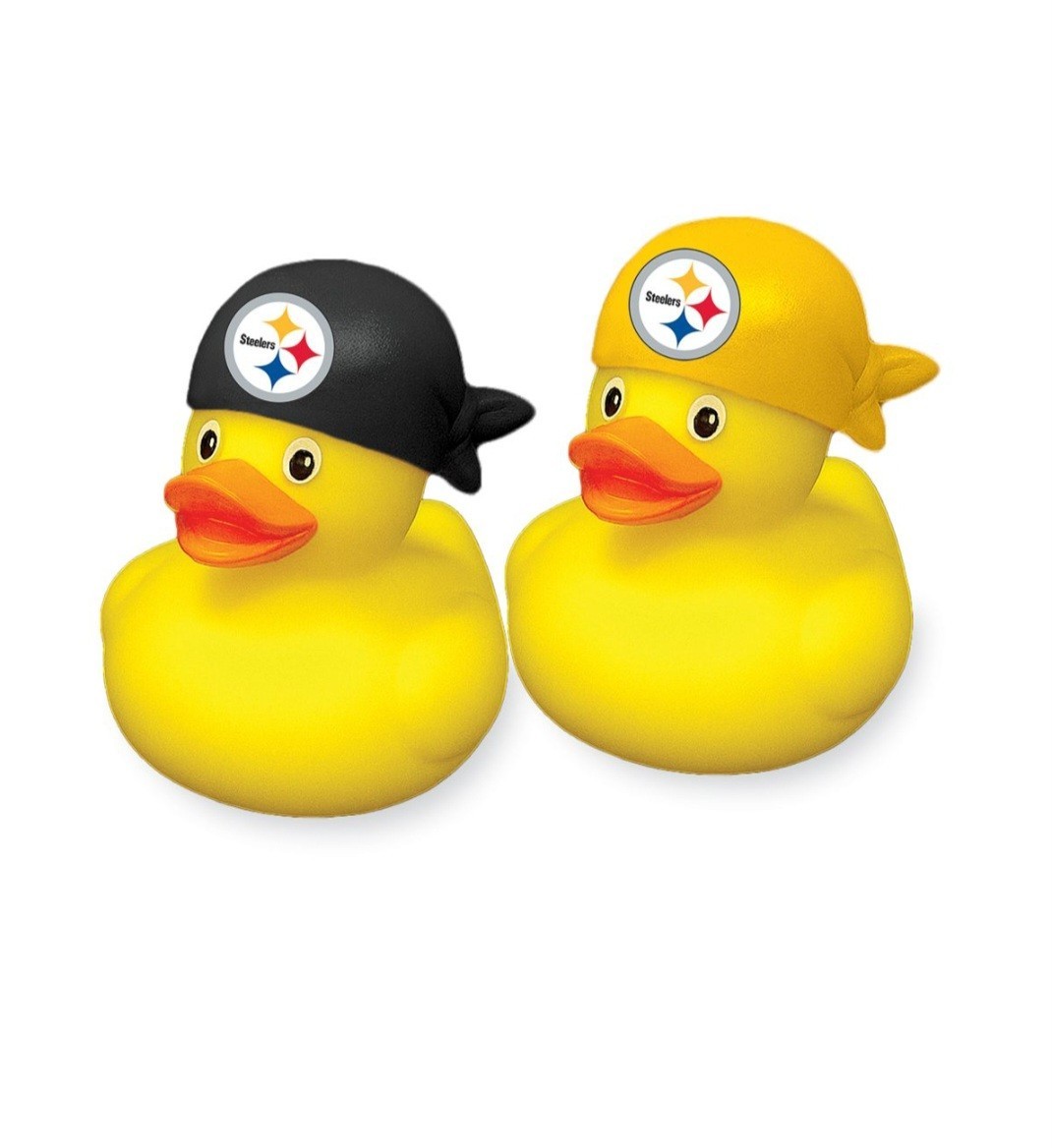 Pittsburgh Steelers Bandana Rubber Duck 2 Pc Toy Set