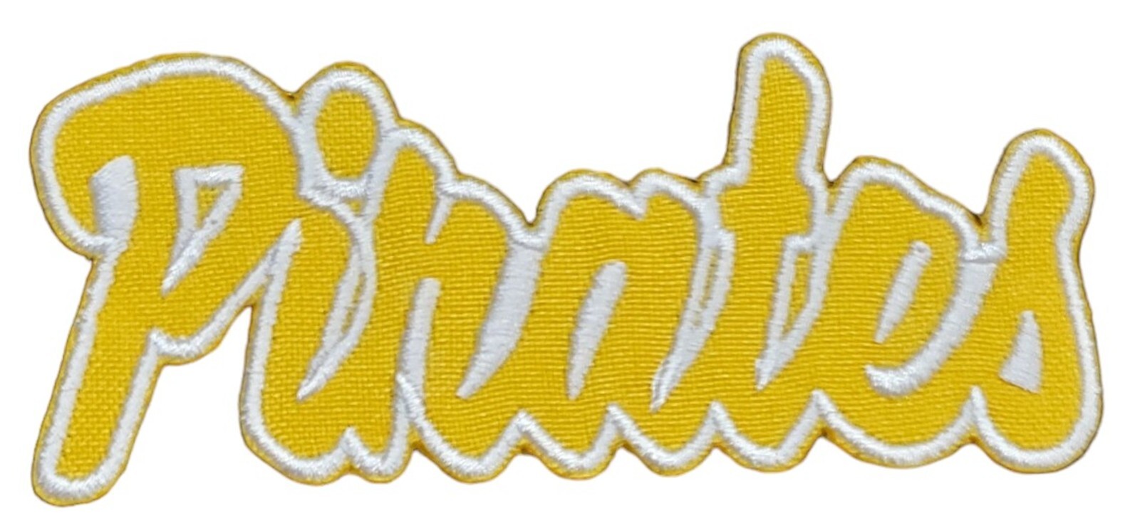 Pirates Text Embroidered Applique Iron On Patch Various Sizes Customize