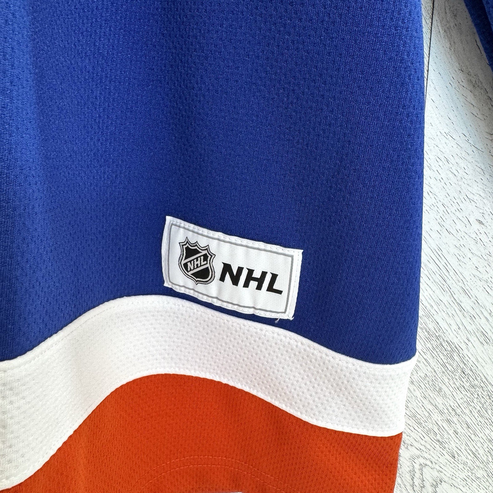 NWT Edmonton Oilers NHL Hockey Jersey Mens XXL 2XL Blue Home Blank
