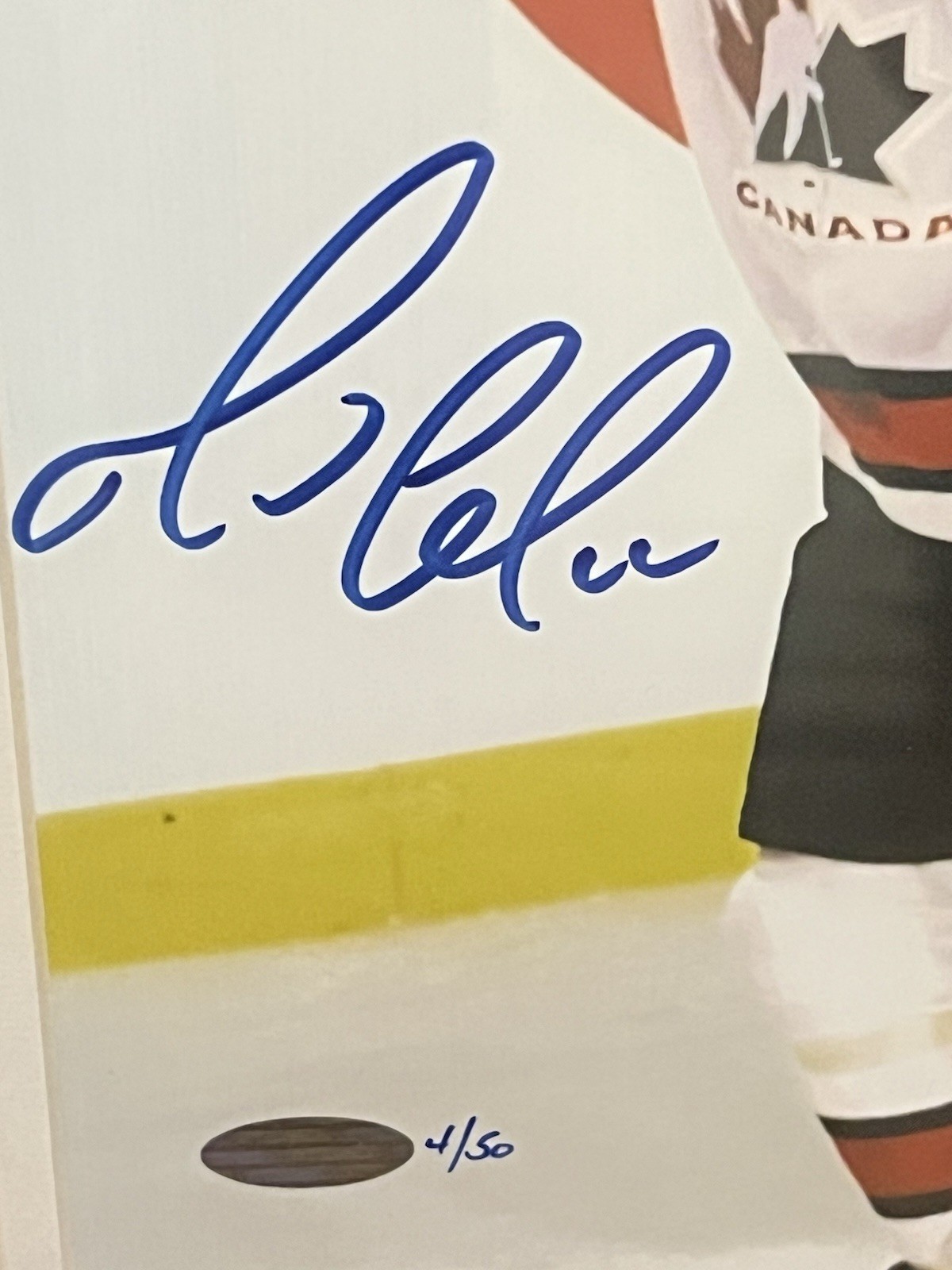 Mario Lemieux Penguins Team Canada LIMITED Autographed Framed Photo W/ PSA LOA
