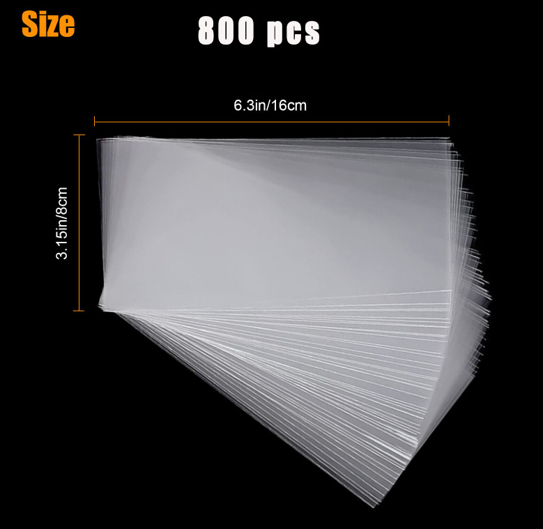200-1000pcs Money Bag Storage Protect Currency Banknotes Clear Soft Sleeves