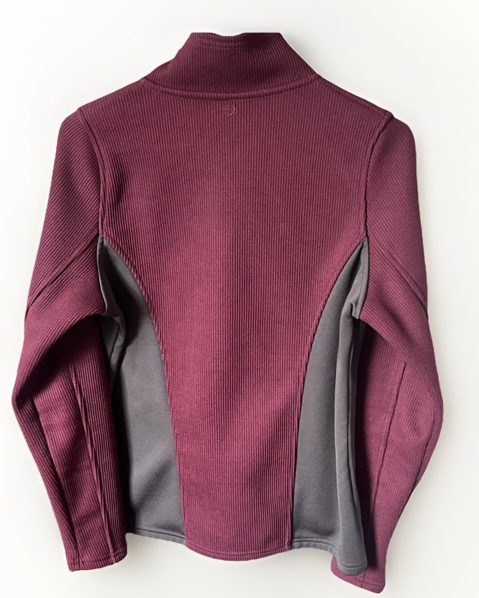 Minnesota Golden Gophers Women’s M 1/4 Zip Waffle Knit Pullover Logo Maroon