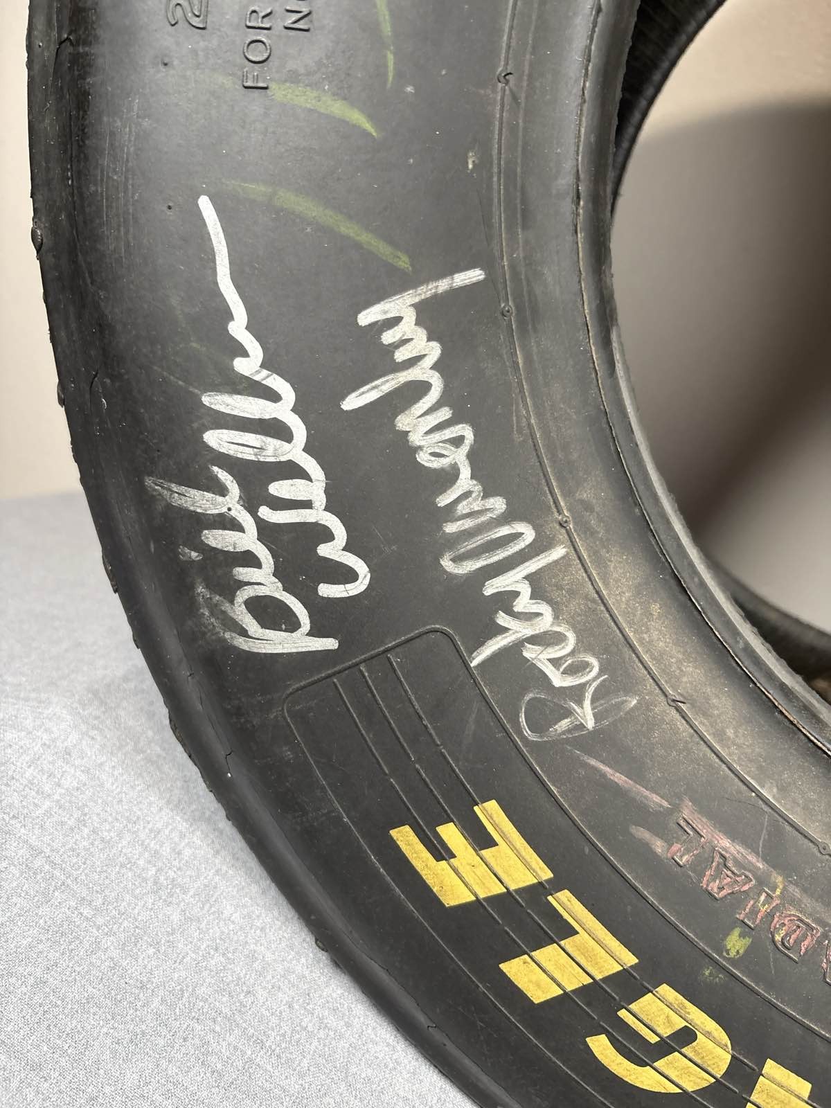 VTG Darrell Waltrip NASCAR Race Used Tire Signed By Buddy, Todd Parrott & More