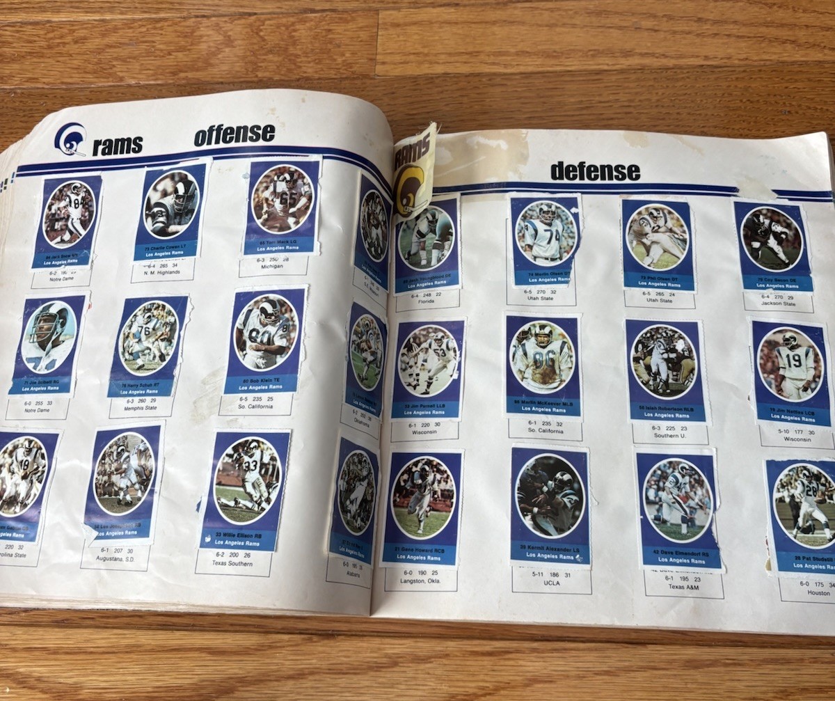 Vintage NFL Action 1972 Sunoco Sticker Album with Stickers – 90% Complete 💥